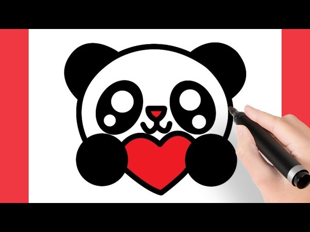 Caderno com 19 Desenhos de Panda para Colorir