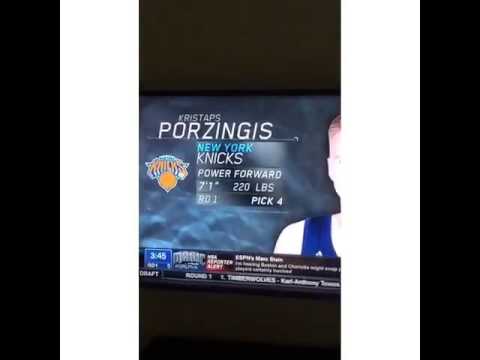 New York Knicks fan reaction to drafting Kristaps Porzingis