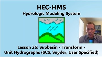 HEC HMS Lesson 26 - Subbasins - Transform - Unit Hydrographs (SCS, Snyder, User Specified)
