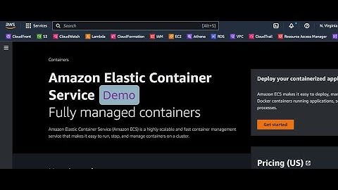 AWS ECS Fargate cluster, task definition with nginx image demo