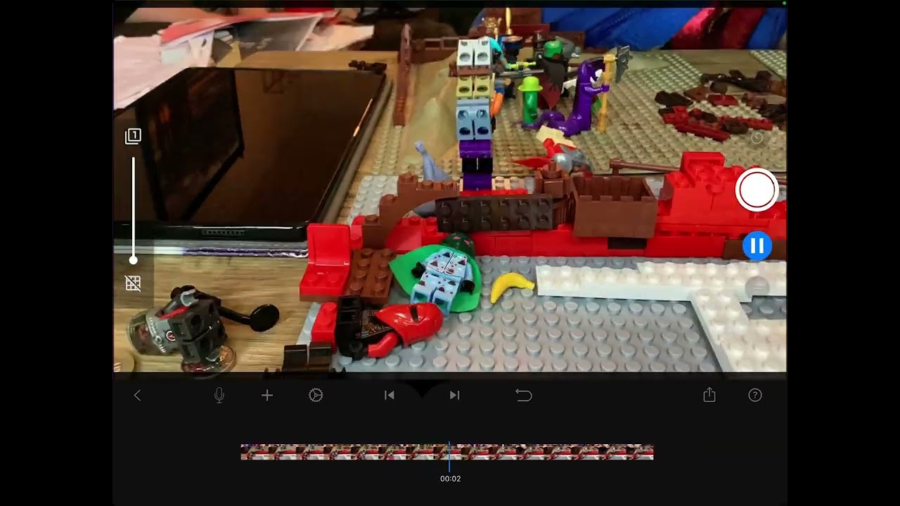 Mutated Lego man throws a person behind him 