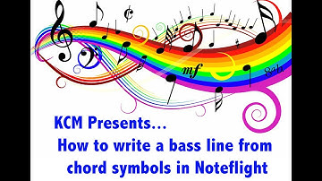 How to write a bass line from chord symbols