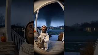 Pov Youre An Astronaut Trick-Or-Treating During A Tornado