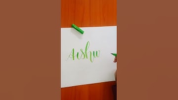 Calligraphy Writing of the Name #Aishwarya on request in last video with Doms Brush Pens! #Viral