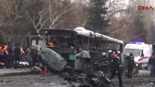 Raw Car Bomb Kills 13 Turkish Soldiers On Bus