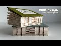 crafting tiny sketchbooks with handmade linocut prints ✿ cozy music and bookbinding