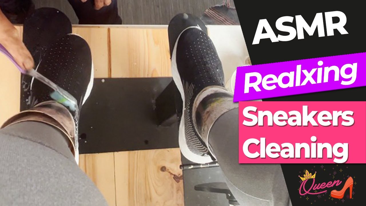 Sneakers Cleaning 👟 ASMR Shoe Shine asmr shoeshine YouTube