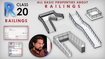 Railing Basics in Revit, Create Railing on Any Surface, Class 20, Urdu, Hindi