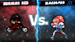[MUGEN] AI BATTLE - Burning Red vs Blossomko