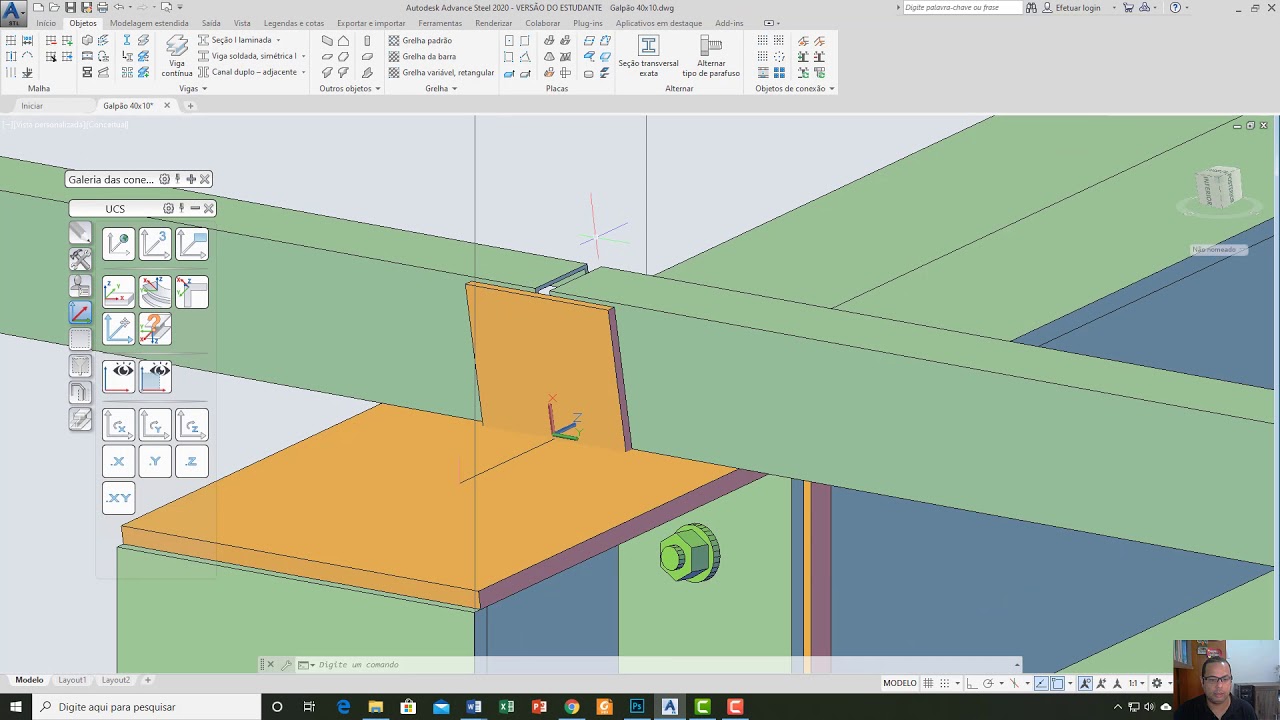 Autodesk Advance Steel - Tutorial Galpão 08 - YouTube