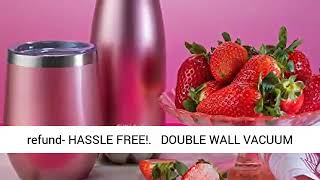 CHILLOUT LIFE 12 oz Stainless Steel Tumbler with Lid Gift Box - Wine Tumbler Double Wall Vacuum In