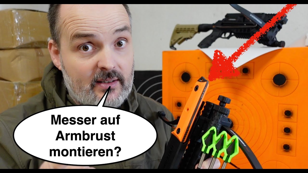 Wie ein Messer auf eine Armbrust montieren? Steambow Messer K1