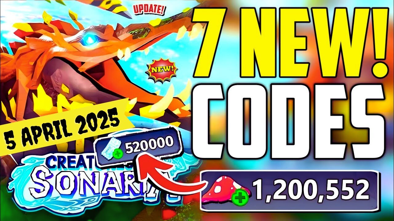 ⚠️5 APRIL💥[CODE]⚠️ CREATURES OF SONARIA CODES 2025 - ROBLOX CREATURES ...