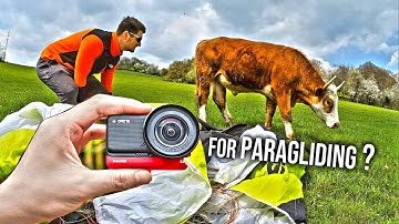 Insta360 One R 1 inch Edition For Paragliding? And Curious Bulls??! ENG and DE subs 4K 60 FPS