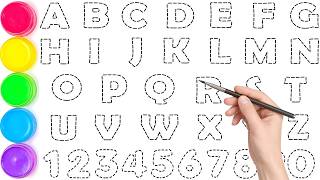 Satisfying Video, Learn How to Draw ABCD & 1234 Easy Step by Step for Kids & Toddlers - Ks Art