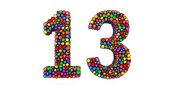 Learn Number 13 on 3d Color Balls | Sparta Halftone Pop Effects (sponsored by preview2effects)