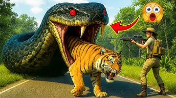 Brave Heroes Save Hyperactive Tiger from Giant Python’s Terrifying Attack 🐍