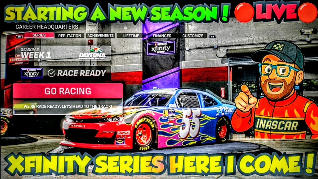 🔴 LIVE XFINITY SERIES STARTS TODAY IN CAREER MODE IN NASCAR 25! 3 NEW PAINT SCHEMES THAT LOOK FAST!