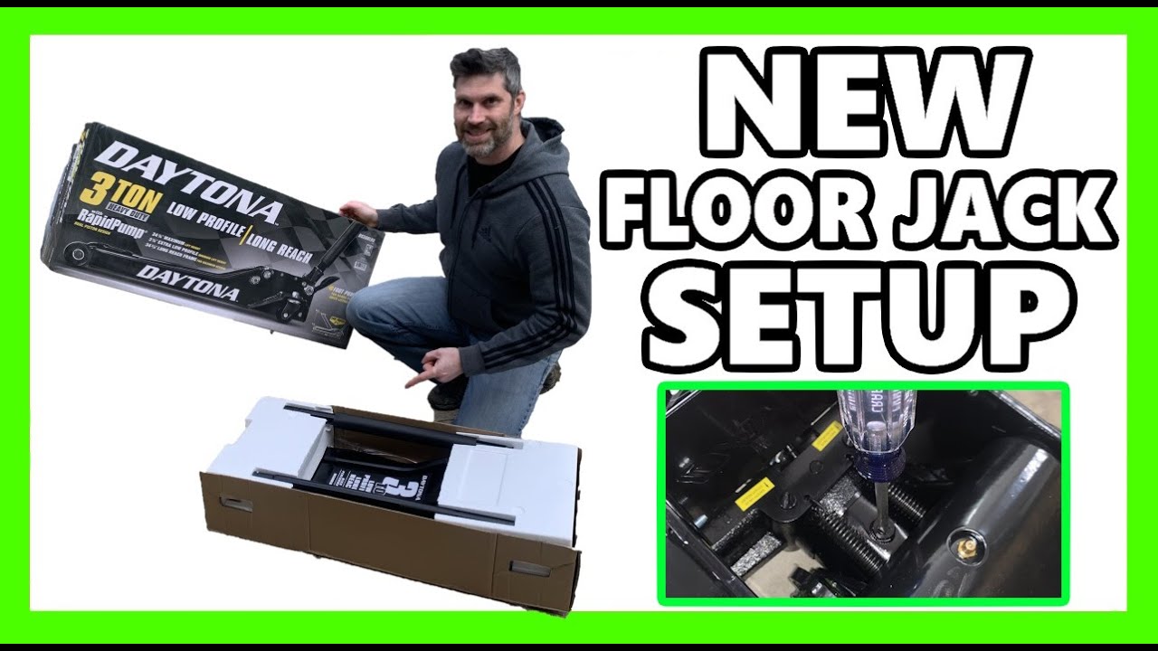 How to Setup New Floor Jack Daytona Harbor Freight Tools HFT Purge