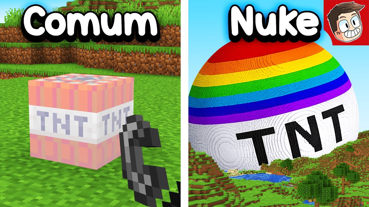 testei a tnt MAIS FORTE do Minecraft #summerofgoals
