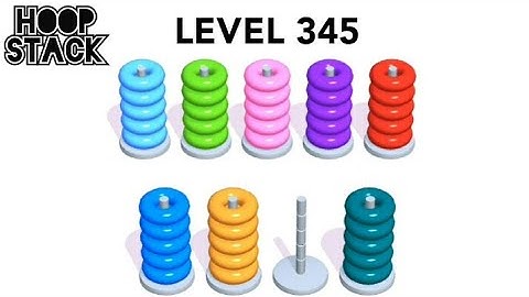 Hoop Stack Level 345 | Puzzle Game  | Complete Level