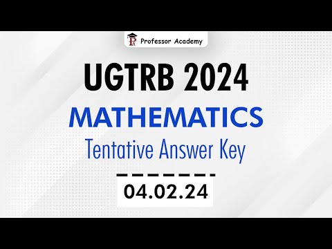 UG TRB Mathematics இன்றைய தேர்வு Answer Key 