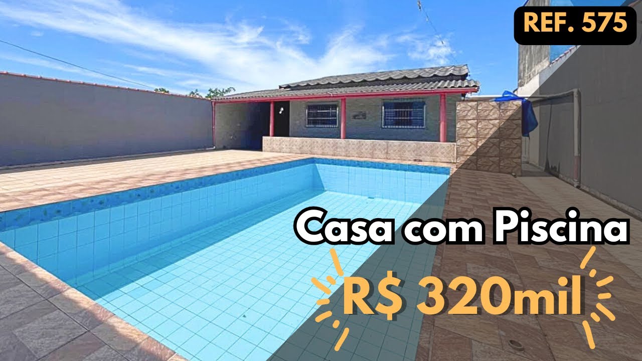 REF. 575 Casa com piscina lado praia apenas R$320 mil
