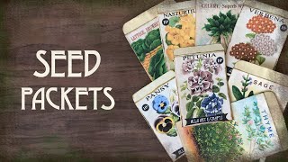 Faux Vintage Seed Packets – Gardening Junk Journal Flower Seed Packets