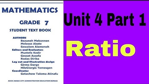 Grade 7 Mathematics 4#1 Ratio