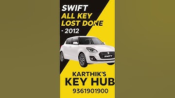 Swift 2012 All Key Lost Done | Car Key Programming | Karthik’s KEY HUB