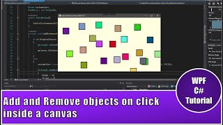 WPF C# Tutorial - Dynamically add and remove items from canvas in visual studio