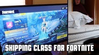 SKIPPING SCHOOL to Play Fortnite (ALMOST CAUGHT)