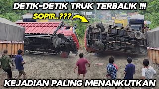 Kejadian Paling Menakutkan !!! DETIK-detik Truk Terbalik Di Tanjakan Batu Jomba