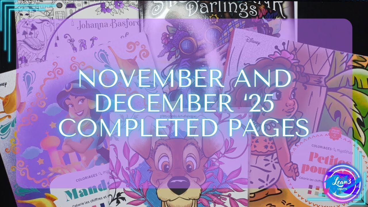 🎨 Раскраски за ноябрь и декабрь 2025 года | Джоанна Басфорд, Disney и многое другое! ✨