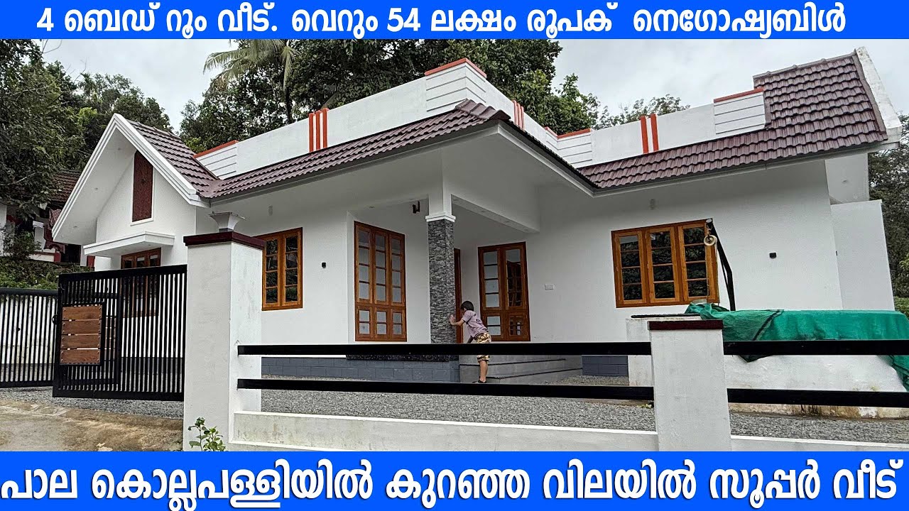 2066 വെറും 54 ലക്ഷം! 4 ബെഡ്‌റൂം സൂപ്പർ വീട് #lowbudgethousesforsale #pala #kollappally #kottayam