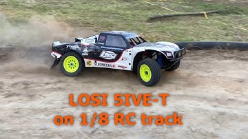 Losi 5IVE-T at 1/8 RC track