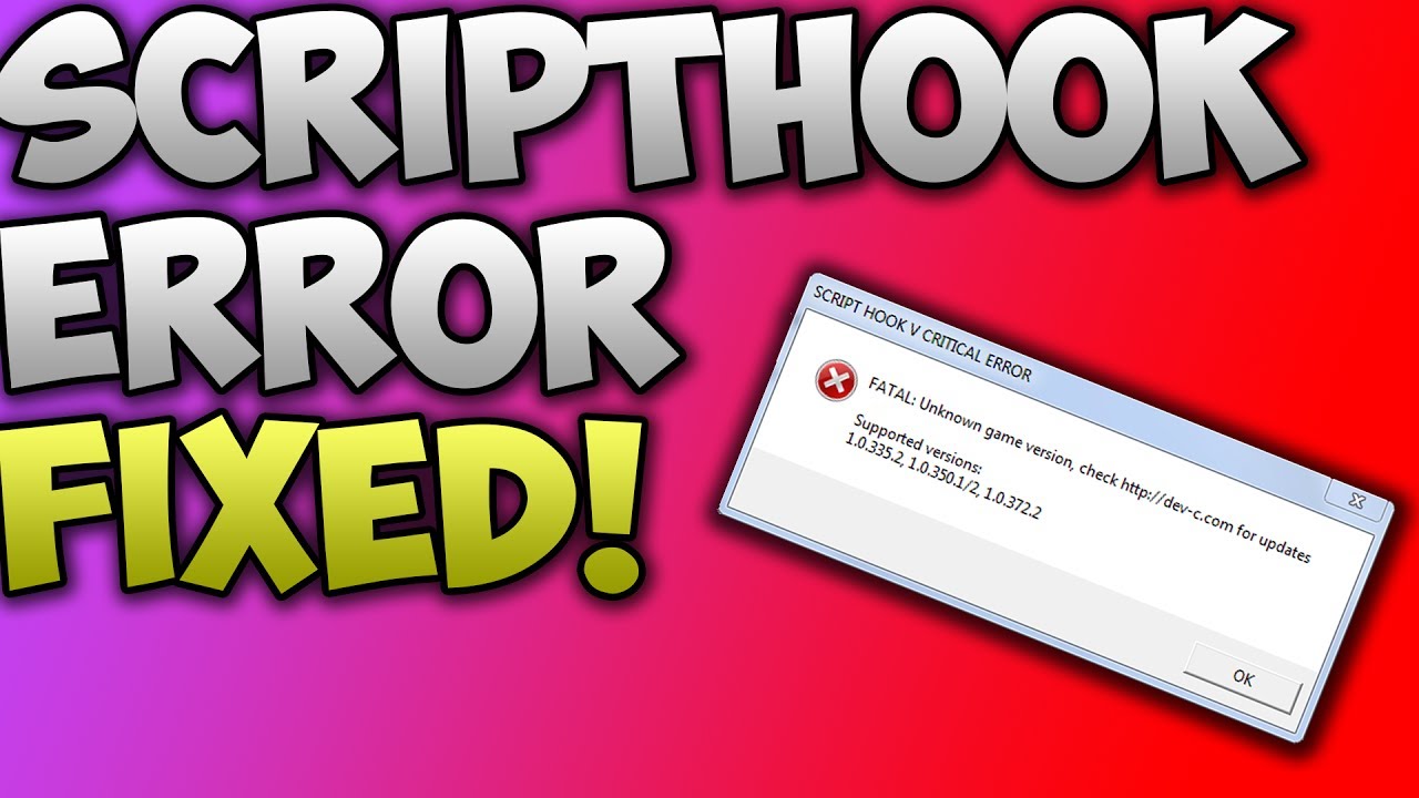 script hook v critical error gta v