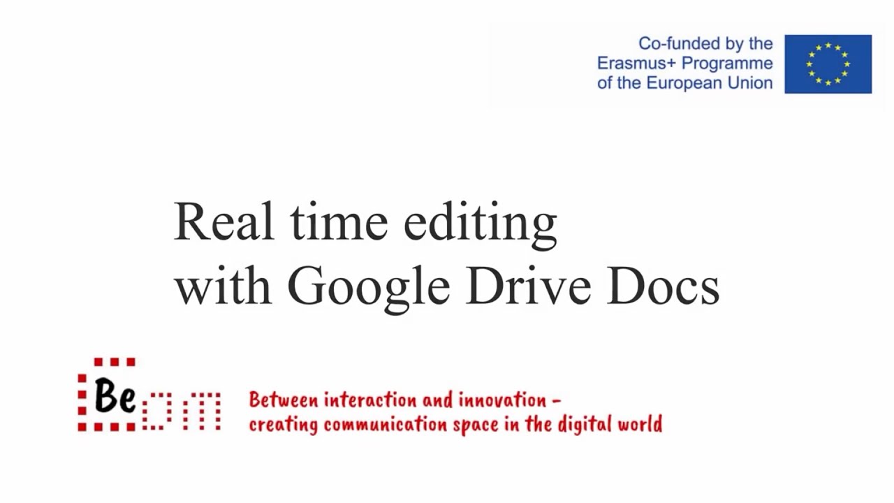 Real time editing with Google Drive Docs - YouTube
