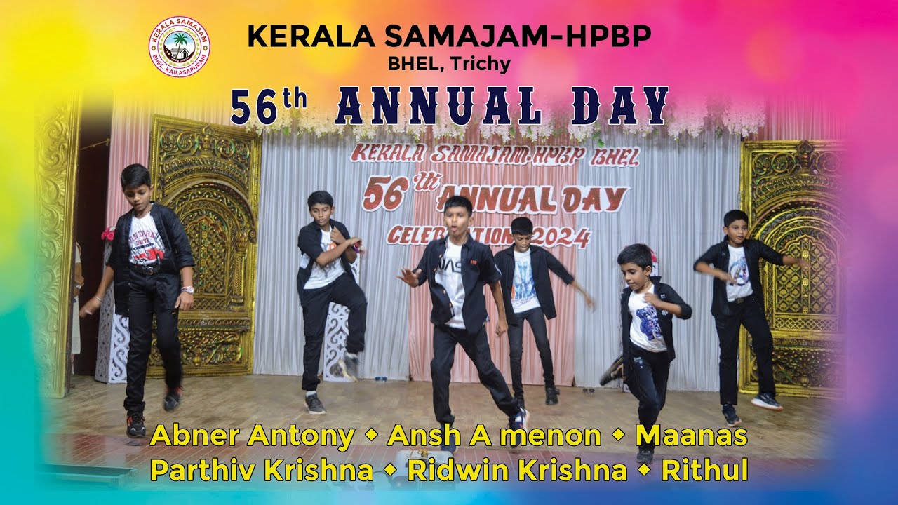 Fusion Dance by Boys | Kerala Samajam | Annual Day-2024 - YouTube