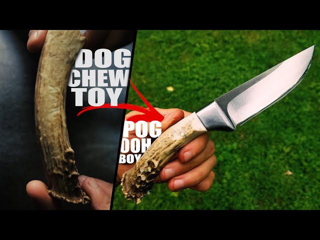 How to Make: Deer Antler Handle Skinning Knife class=