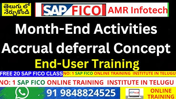 Month End Activities Accrual deferral Concept  - SAP Tutorial For Beginners in Telugu