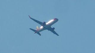 【Takeoffして左旋回】RWY16から名古屋空港を離陸して左旋回するFDA機 ドリームレッド JA01FJ FDA airplane to take off Nagoya Airport