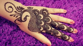 الطاووس بشكل مختلف و جديد 🦃 نقش مغربي عصري♥️ Henna drawing in the form of a peacock