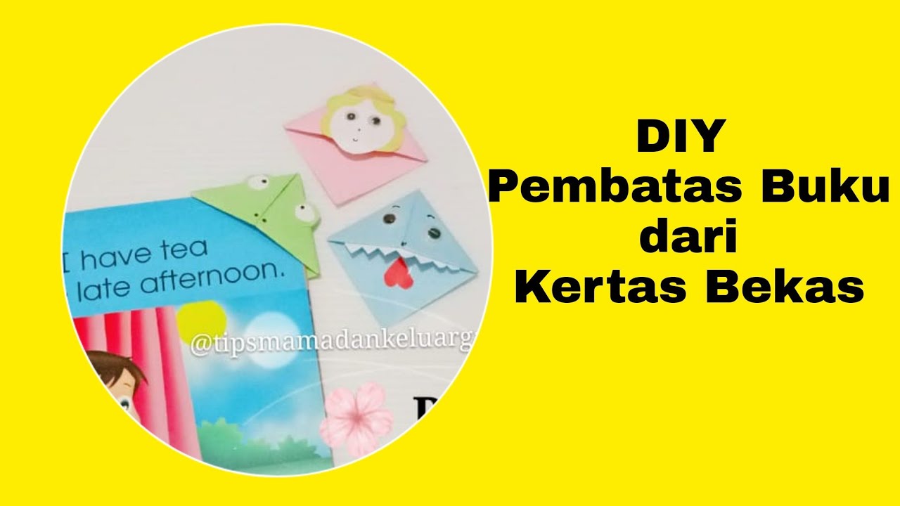 Origami Sederhana Cara Membuat Pembatas Buku Lucu Diy Bookmark