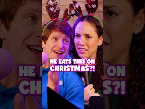 Caitlin Peluffo & Michael Rowland in a Christmas Quiz B!tch! Is a food?