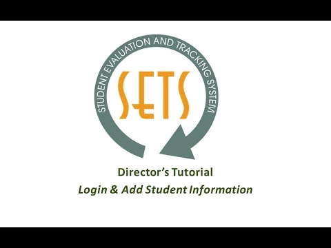 SETS Login  Add Student Info