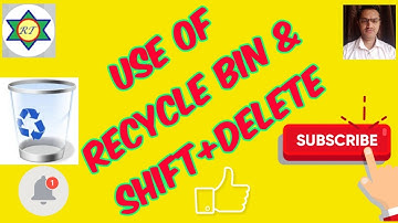 Use of Recycle bin in Laptop & computer system, Windows 10 में recycle bin का उपयोग करना सीखे