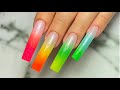 HOW TO: Rainbow Ombre Nails | Acrylic Nails Tutorial