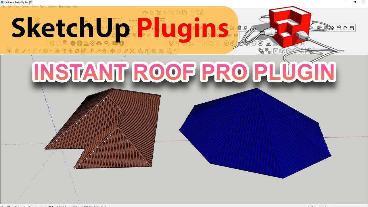 Instant Roof Plugin SketchUp/XZ Architects Data YouTube