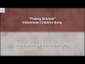 Pulang Sekolah - Indonesian Children Song - With Lyrics